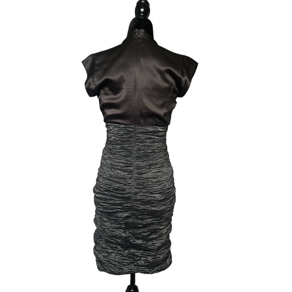 Nicole Miller Ruched Dress, Size 4, Metallic - Picture 2 of 9